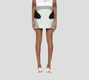 Off White - FALDA ELSTICA CON BLOQUES DE COLOR GRIS NEGRO Y VERDE