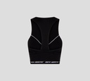 Off White - TOP CORTO NEGRO CON BANDA ELASTICA