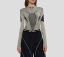 Off White - BODY GRIS CON AZUL MANGA LARGA