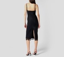 Philipp Plein - VESTIDO NEGRO CON FARALAO DE ENCAJE
