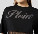 Philipp Plein - TOP NEGRO CON FARALAO DE ENCAJE