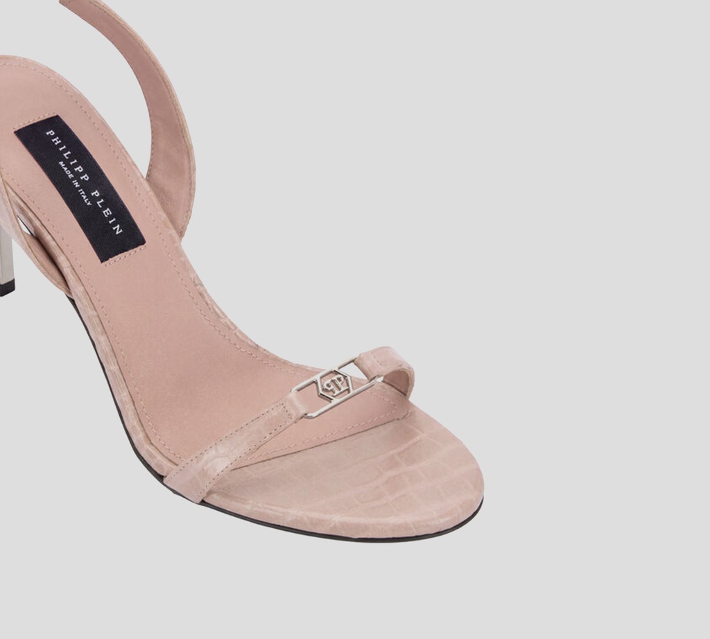 Philipp Plein - SANDALIA BEIGE DE TACON FINO