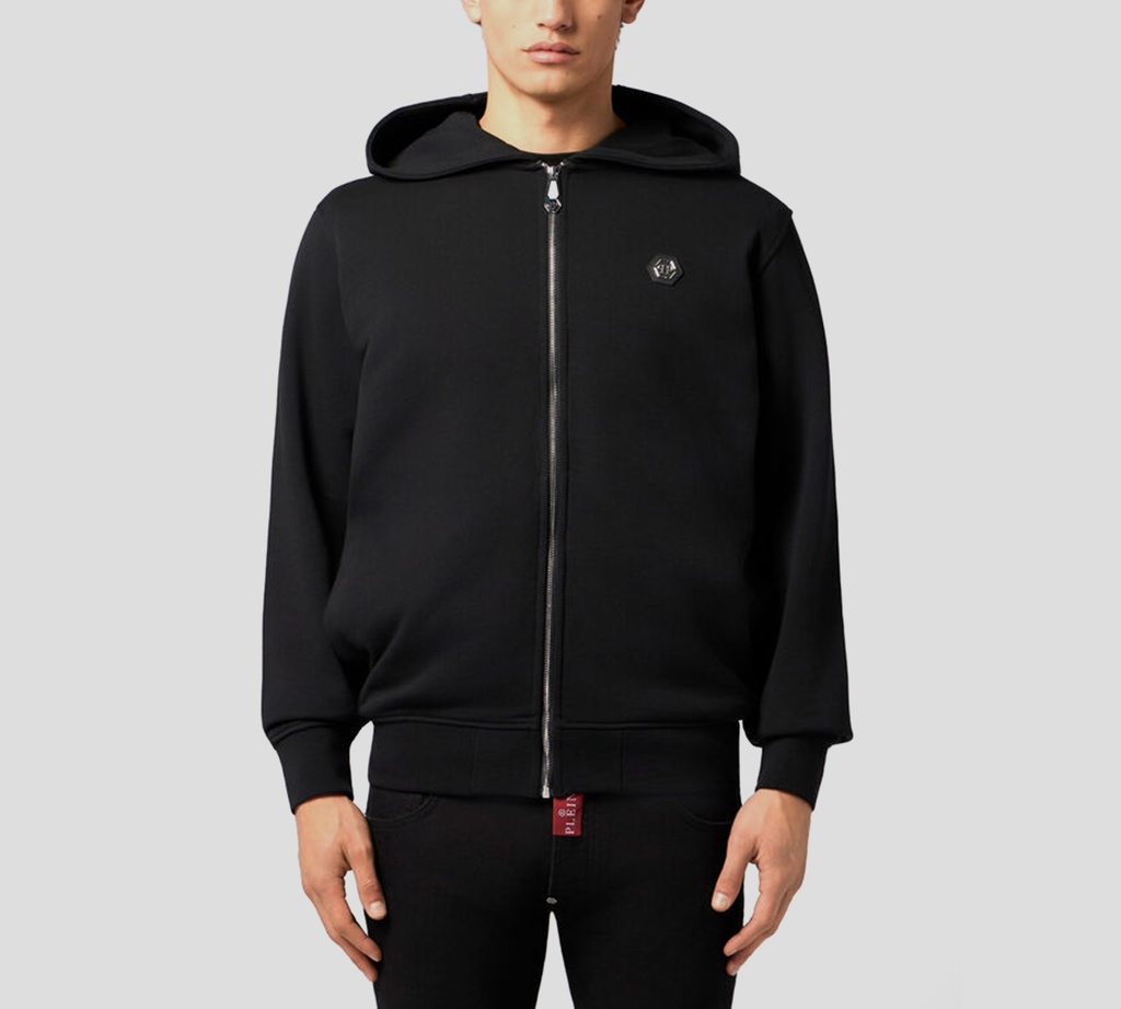 Philipp Plein - SWEATER NEGRO CLASICO CON CIERRE