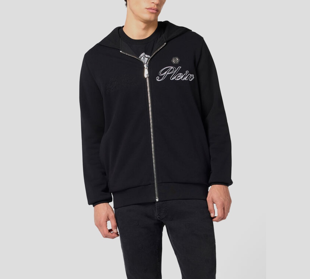 Philipp Plein - SWEATER NEGRO CON PLEIN BLANCO