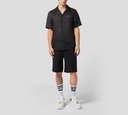 Philipp Plein - CAMISA NEGRA DE LINO MANGA CORTA