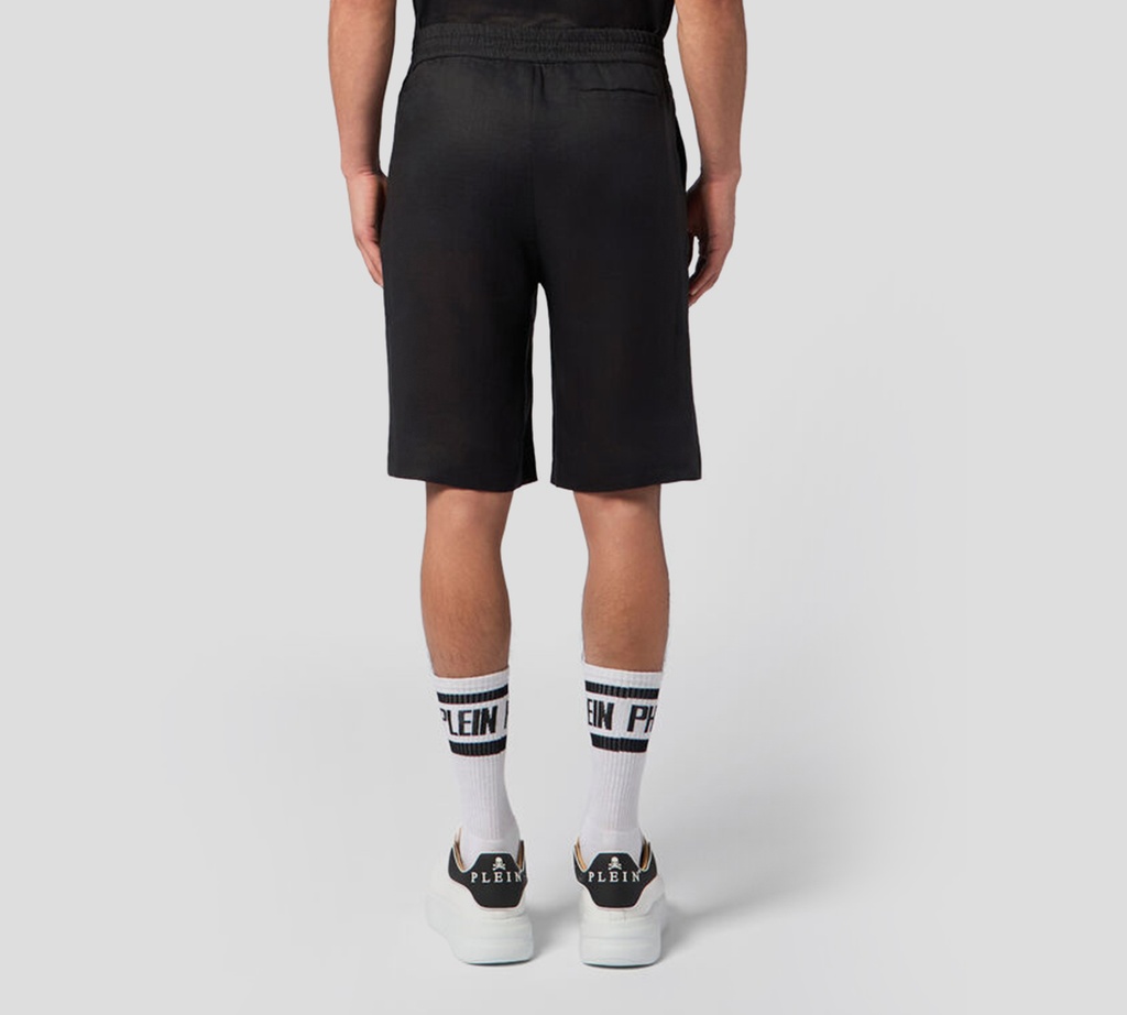 Philipp Plein - SHORT DE LINO NEGRO