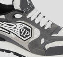 Philipp Plein - SNEAKERS BLANCOS CON GRIS Y TRENZAS BLANCAS
