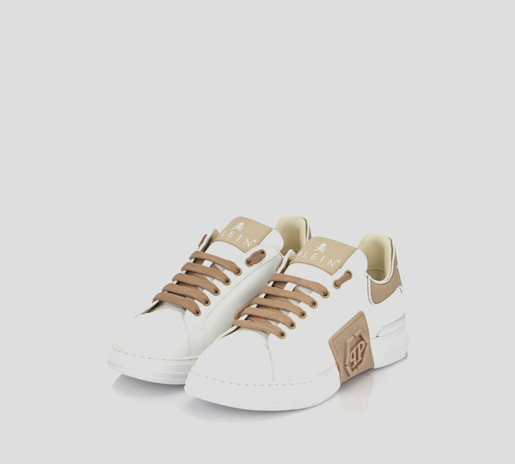 Philipp Plein - SNEAKER BLANCO CON DETALLES Y TRENZAS MARRONES