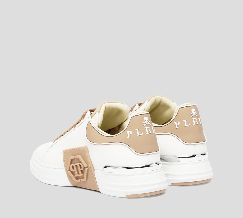Philipp Plein - SNEAKER BLANCO CON DETALLES Y TRENZAS MARRONES