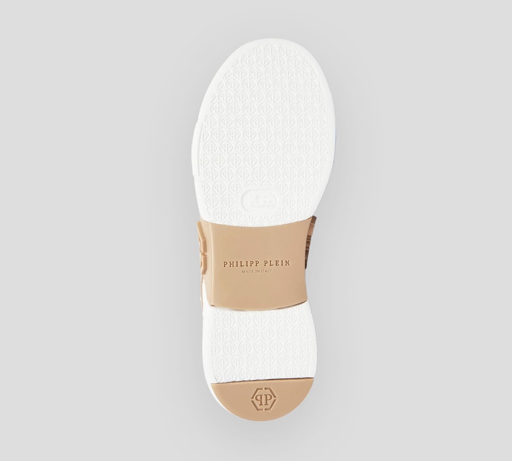 Philipp Plein - SNEAKER BLANCO CON DETALLES Y TRENZAS MARRONES