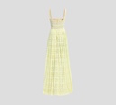 Elie Saab - VESTIDO LARGO DE MACRAMÉ AMARILLO MANTEQUILLA