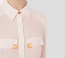 Elisabetta Franchi - BLUSA CON BOLSILLOS Y LOGO AR6