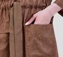 Herno - VESTIDO MARRON DE LINO