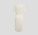 Herno - VESTIDO BLANCO CREMA CON CORDON AJUSTABLE EN CINTURA