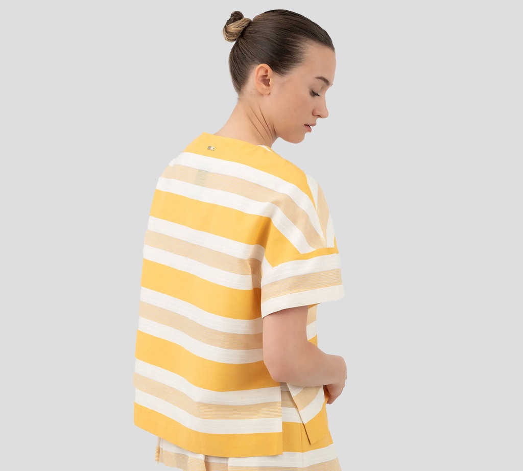 Herno - BLUSA AMARILLA DE LINO