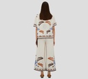 Herno - BLUSA BLANCA CON ESTAMPADO DE PALMERAS