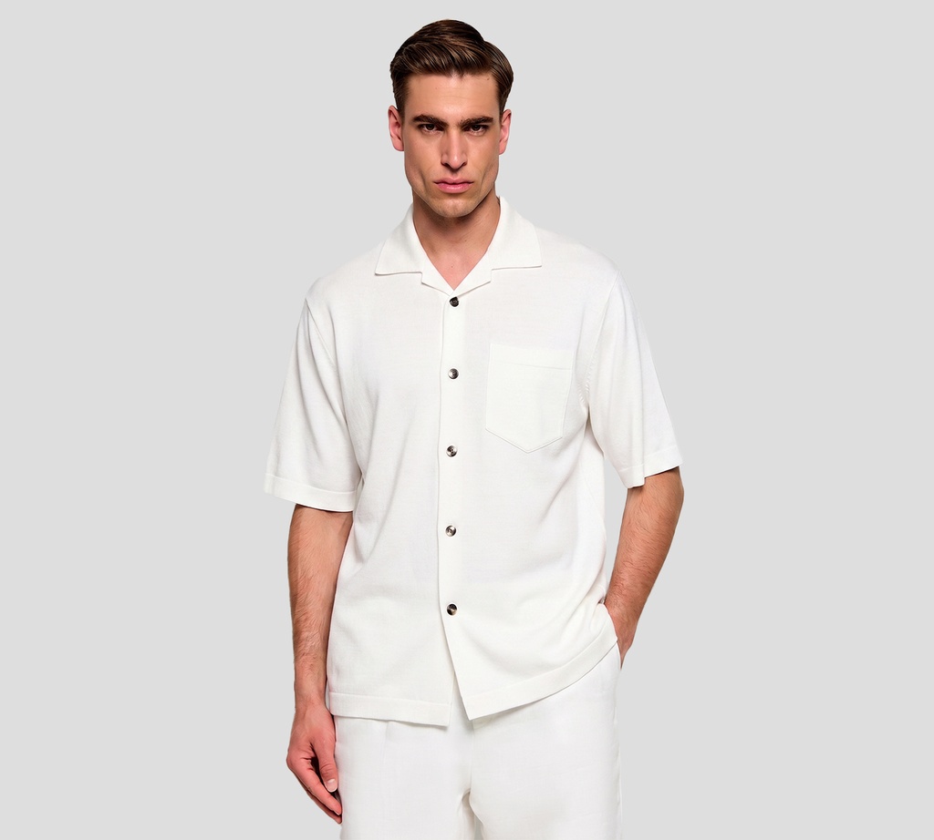 Herno - CAMISA BLANCA DE ALGODÓN ELASTICO