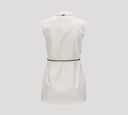 Herno - CAMISA BLANCA SON MANGAS CON CORDON MARRON