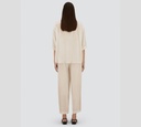 Herno - BLUSA BEIGE MANGA 3/4CON CORDONES EN LAS MANGAS