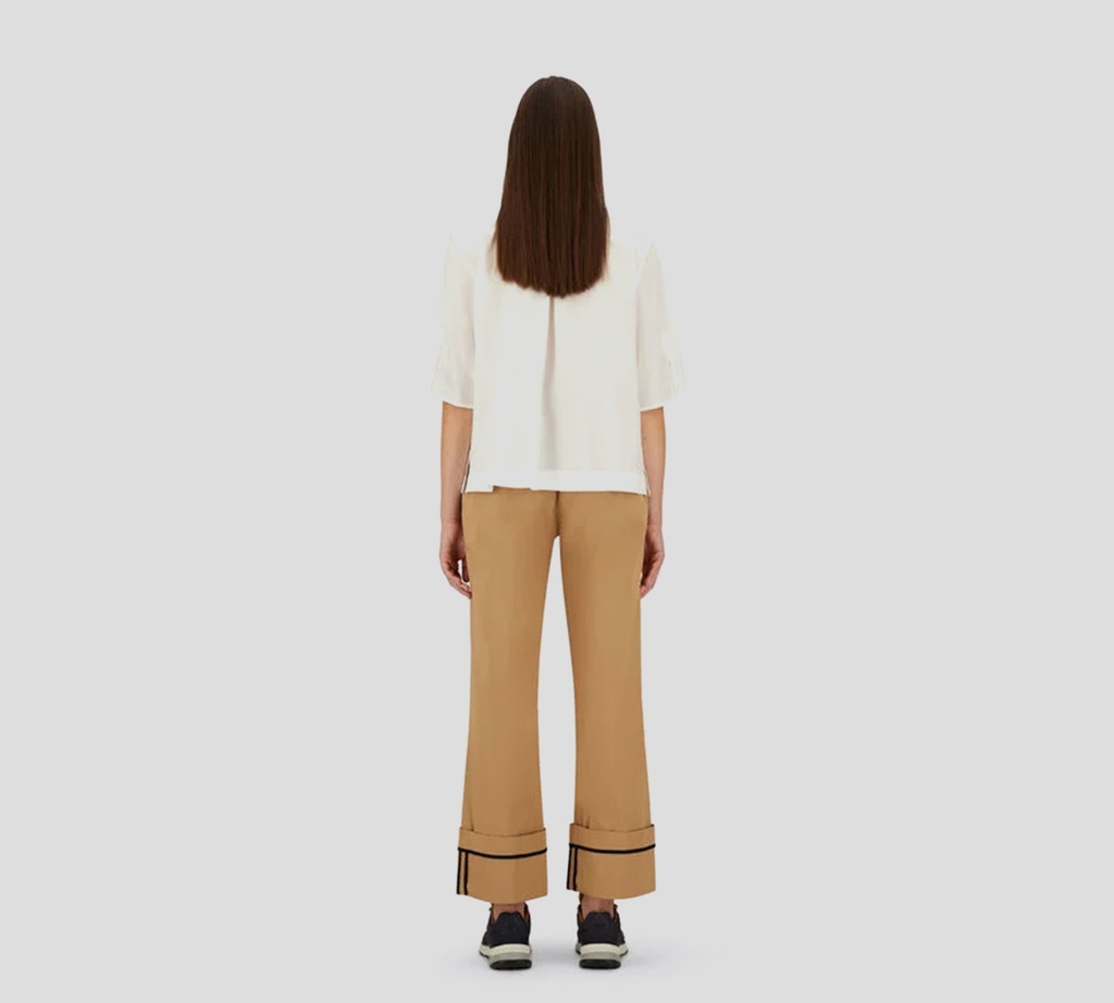 Herno - CAMISA BLANCA MANGA CORTA CON CINTA EN CUELLO