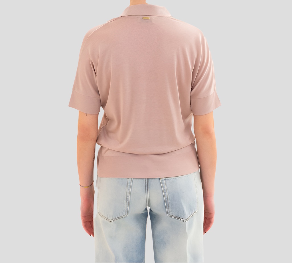 Herno - POLO ROSA VIEJA CON AJUSTABLES EN MANGA