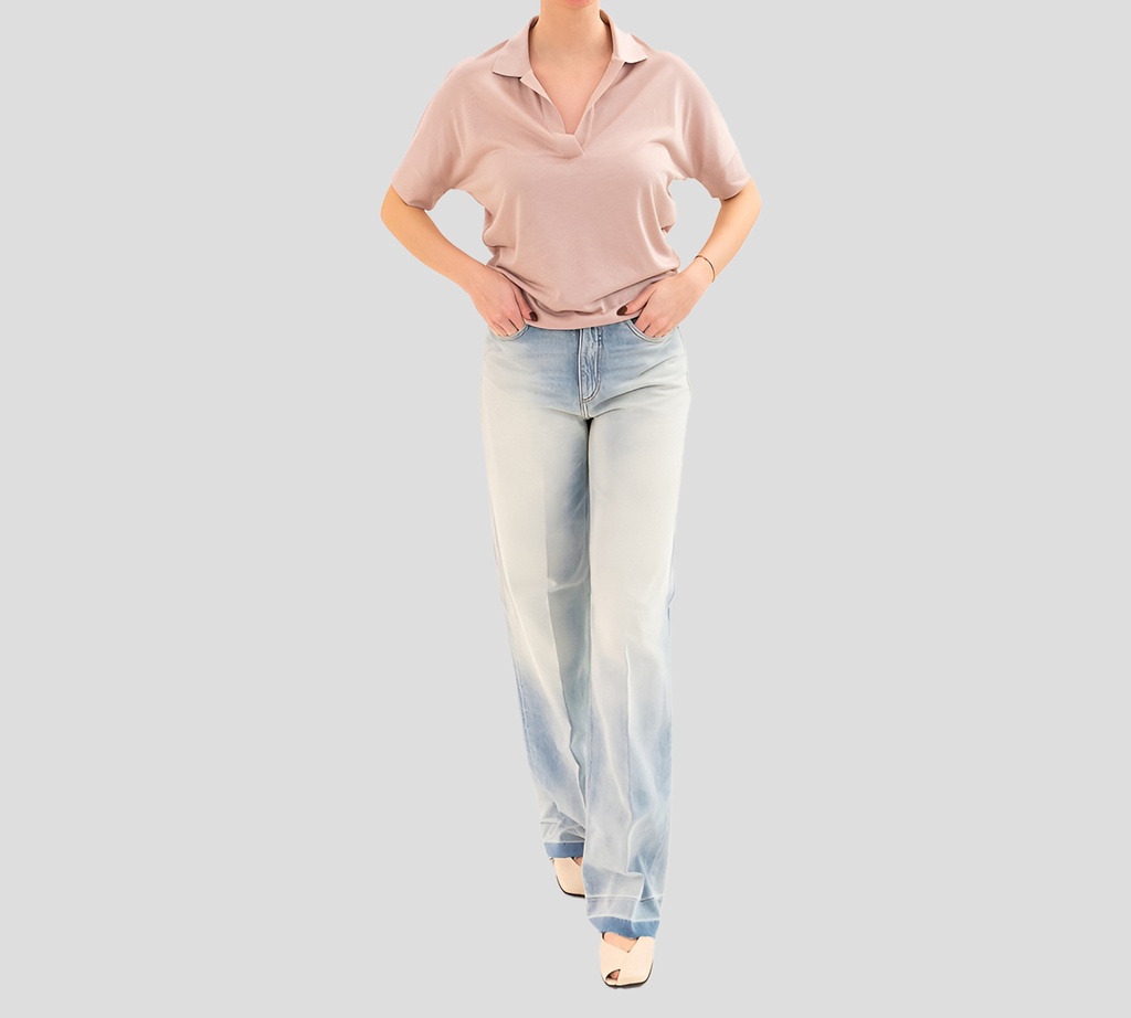 Herno - POLO ROSA VIEJA CON AJUSTABLES EN MANGA