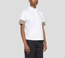 Herno - POLO BLANCA CON DISEÑO EN MANGA