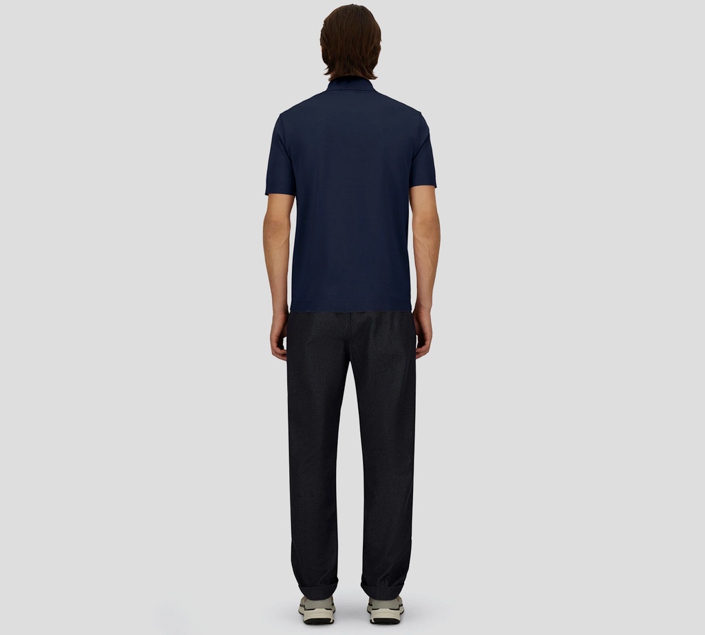 Herno - POLO AZUL DE ALGODÓN