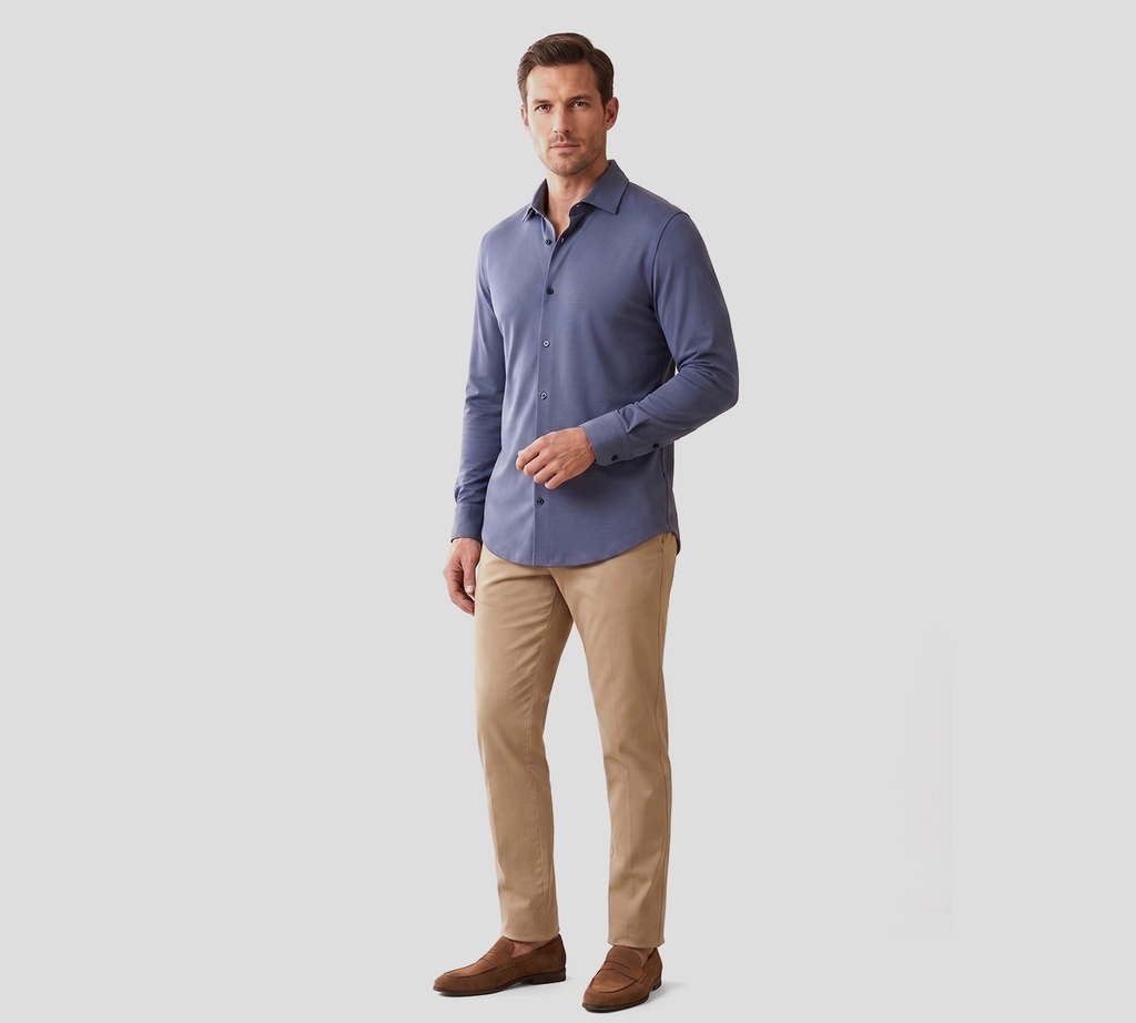 Herno - CAMISA AZUL MANGA LARGA