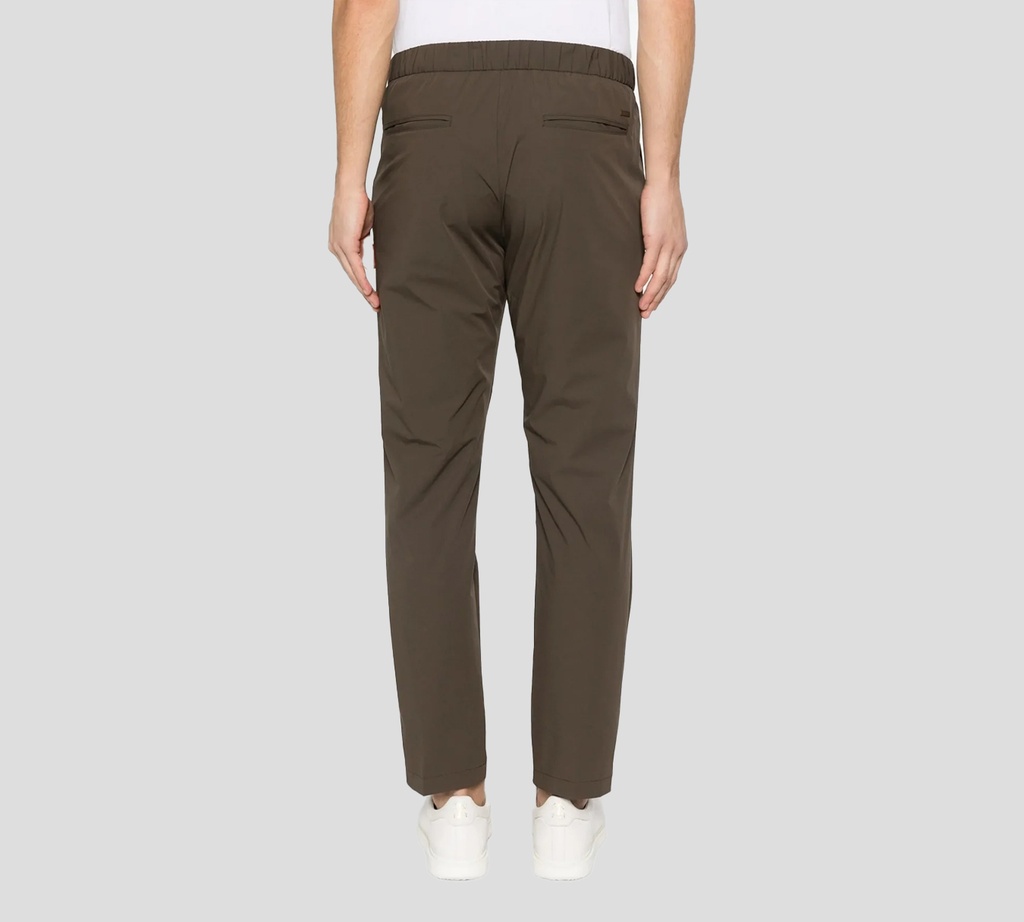 Herno - PANTALON VERDE OSCURO CON LIGA