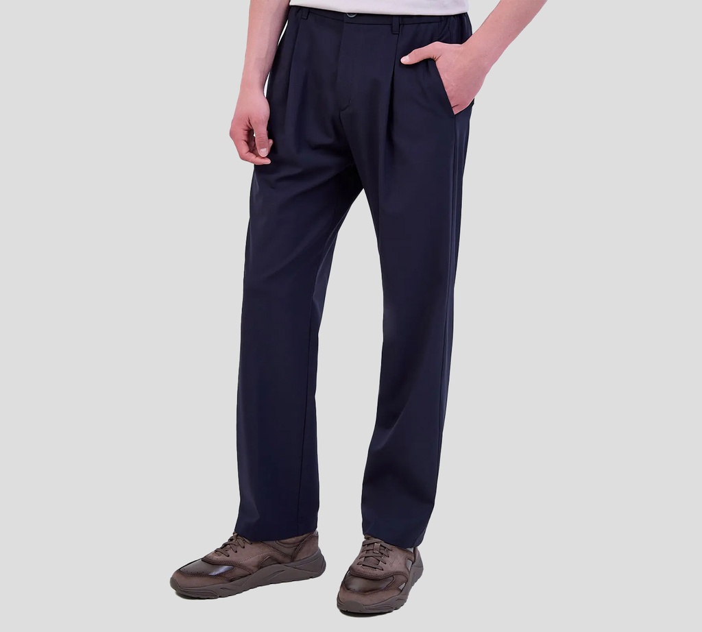Herno - PANTALON DE MONO AZUL OSCURO CON LIGA