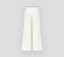 Herno - PANTALON BLANCO CREMA STRESS Y CORDON MARRON