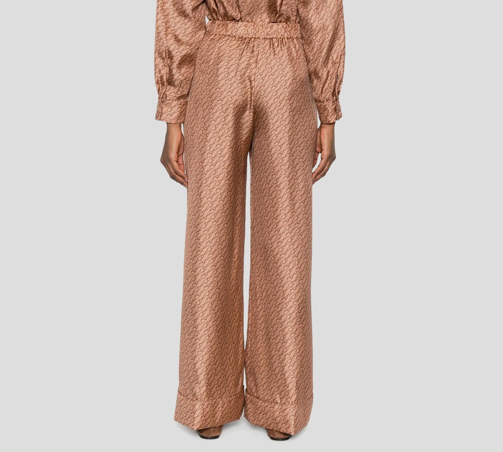 Herno - PANTALON BRONCE CON DISEÑO DE CADENAS