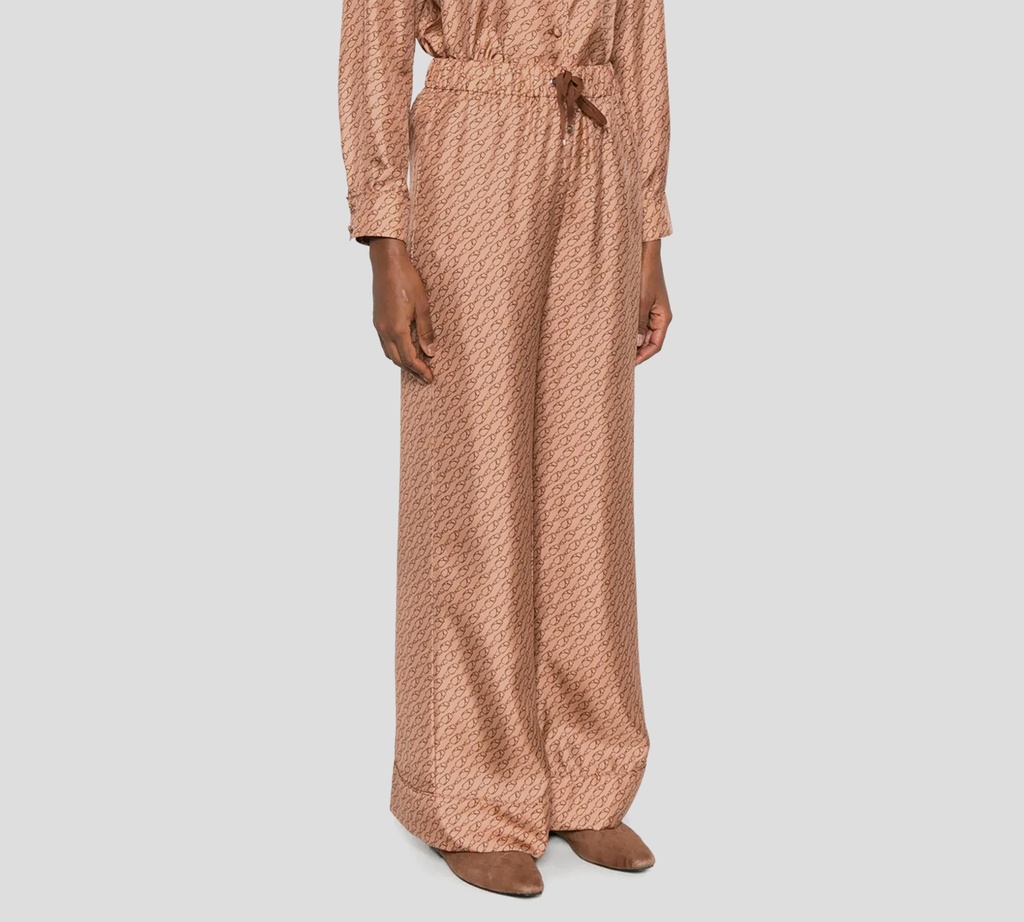 Herno - PANTALON BRONCE CON DISEÑO DE CADENAS