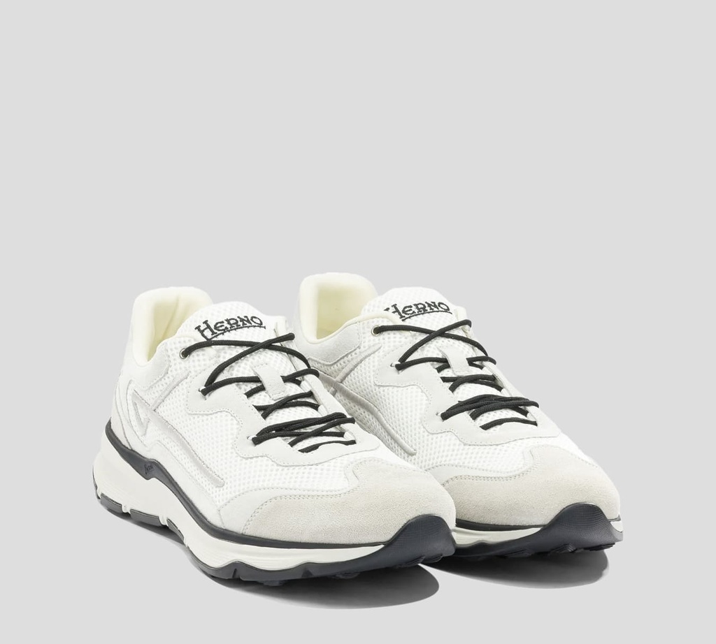 Herno - SNEAKERS DEPORTIVOS GRIS CON BLANCO Y LINEAS NEGRAS