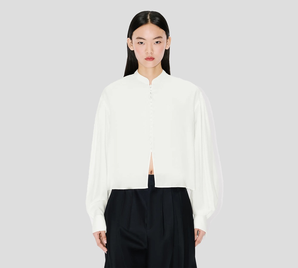 Kenzo - CAMISA BLANCA CUELLO MAO CON BOTONES