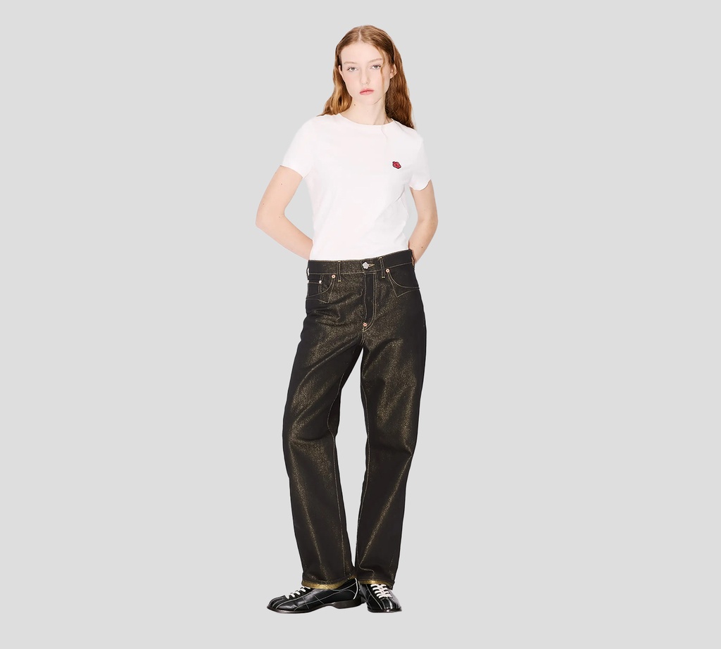 Kenzo - JEAN NEGRO CON BRILLANTES DORADOS