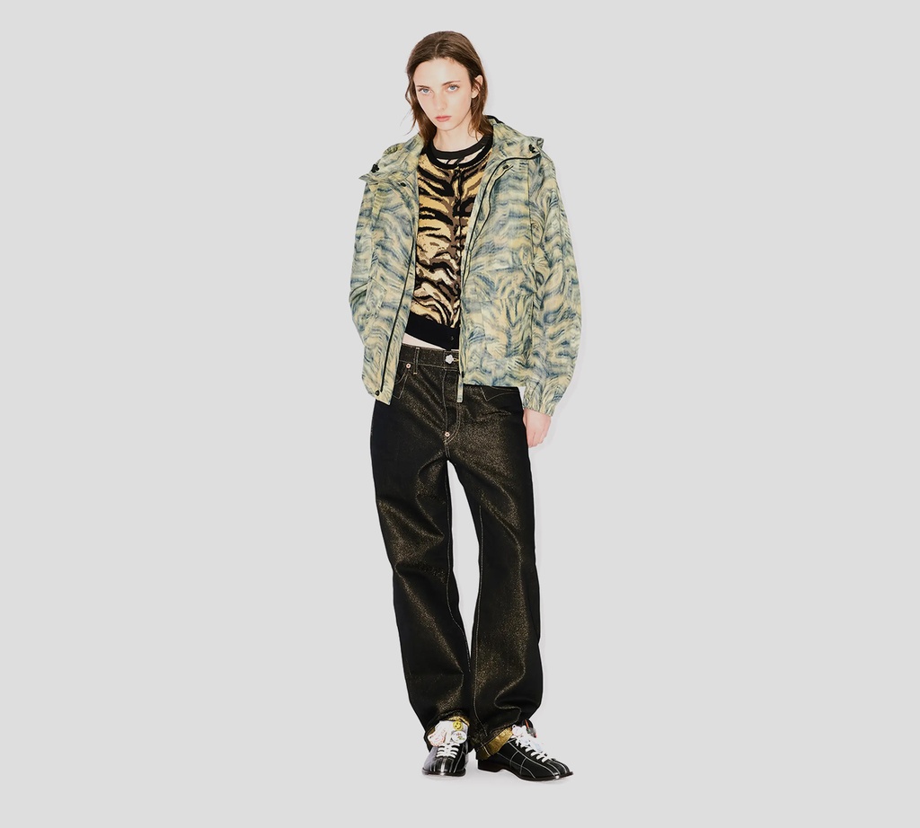 Kenzo - CHAQUETA AZUL CON AMARILLO ATIGRADA