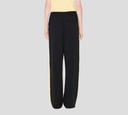 Kenzo - PANTALON NEGRO CON FRANJAS AMARILLAS