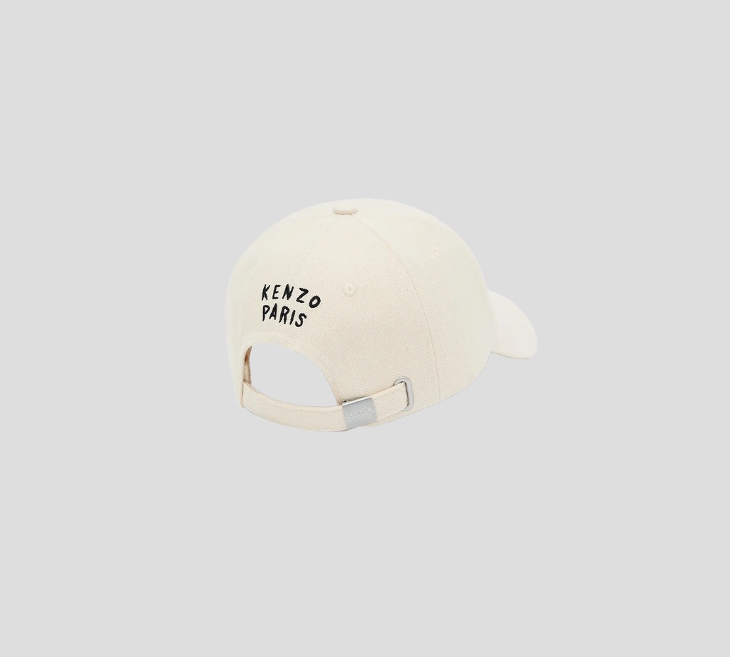Kenzo - GORRA BEIGE CON FLOR AMARILLA