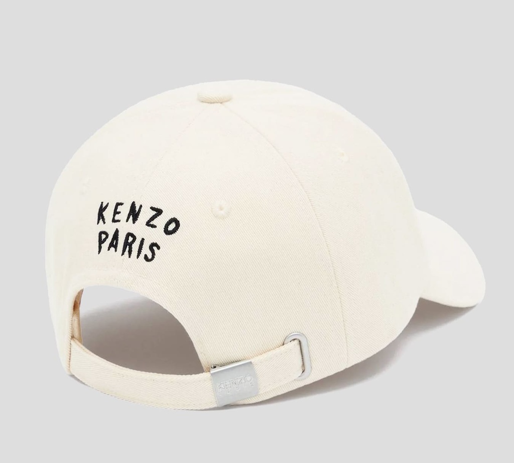 Kenzo - GORRA BEIGE CON FLOR AMARILLA