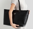 Philipp Plein - CARTERA NEGRA DE COMPRAS CALAVERA DE CRISTAL