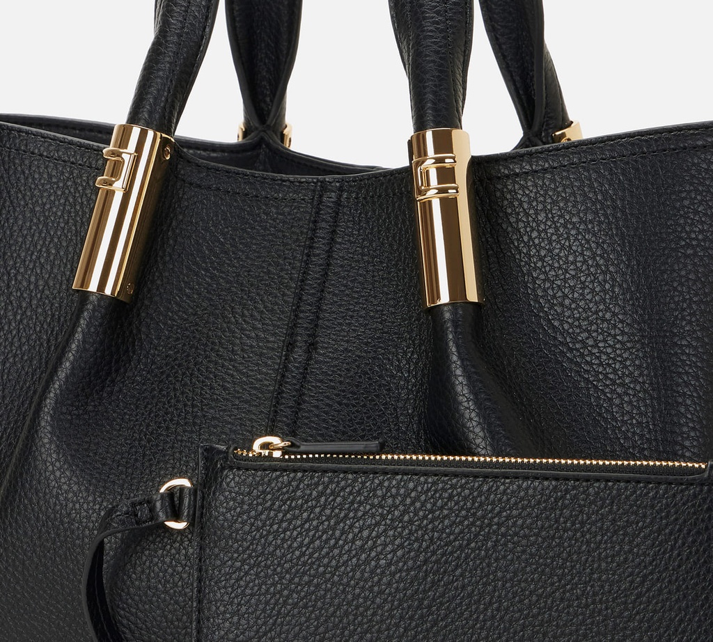 Elisabetta Franchi - CARTERA NEGRA CON DETALLES DORADOS MEDIANA