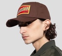 Dsquared2 - GORRA MARRON CON BORDADO AMARILLO Y ROJO