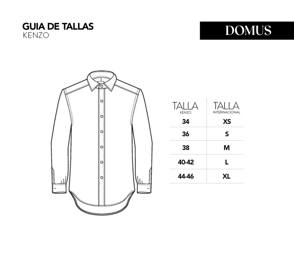 Kenzo - CAMISA BLANCA CUELLO MAO CON BOTONES