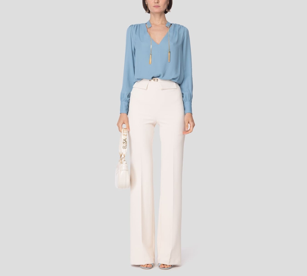 Elisabetta Franchi - BLUSA CON DETALLE DE CADENA 016