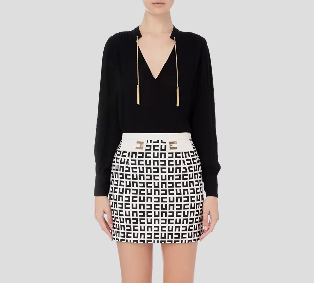 Elisabetta Franchi - BLUSA CON DETALLE DE CADENA 110