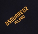 Dsquared2 - FRANELA AZUL OSCURO CON DSQUARED2 EN AMARILLO