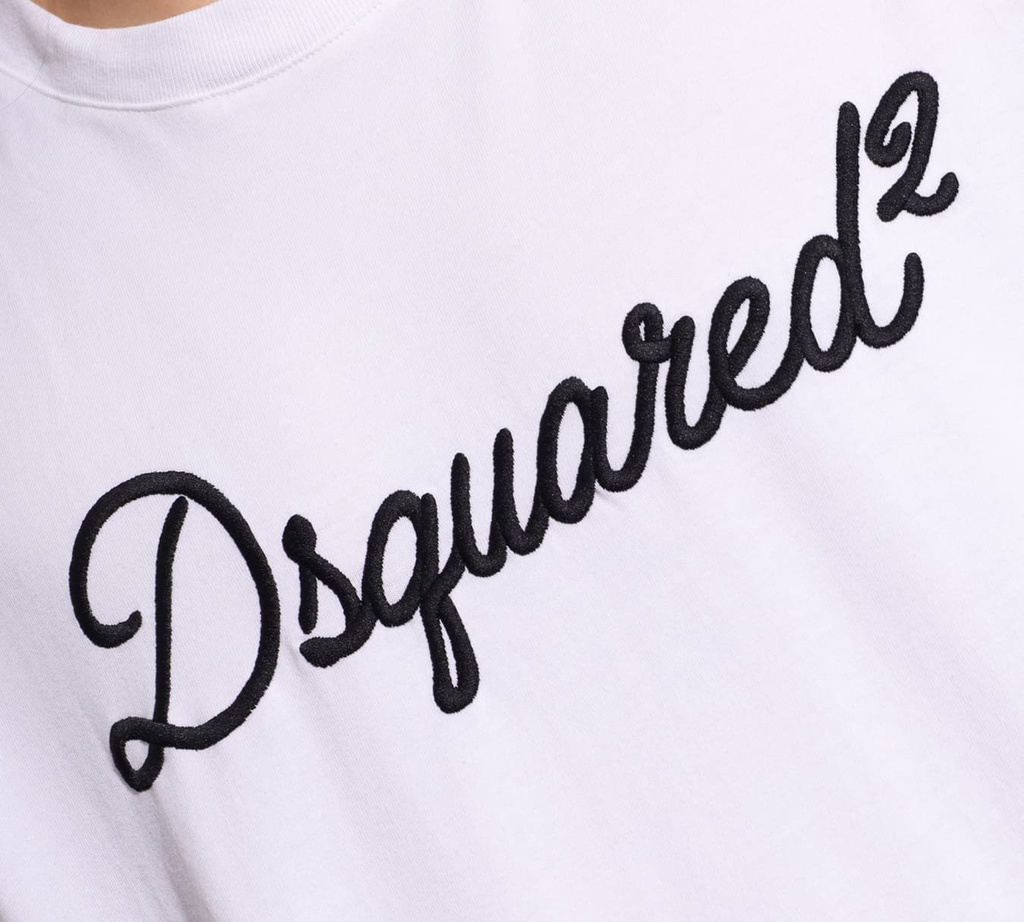 Dsquared2 - FRANELA BLANCA CON DSQUARED2 BORDADO