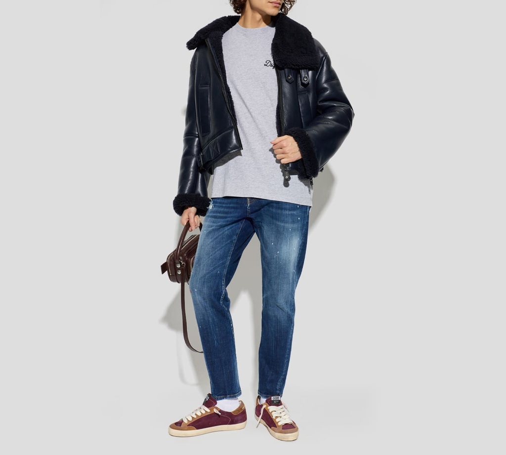 Dsquared2 - FRANELA GRIS CON DSQUARED2 EN NEGRO